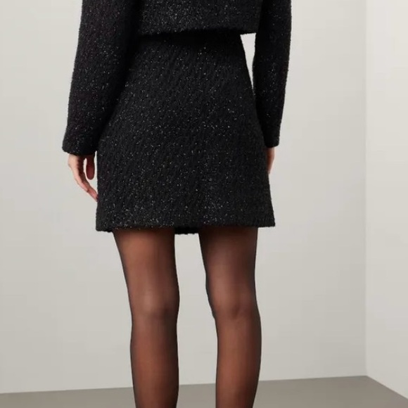 Michael Kors Black Tweed Sparkle Mini Skirt – Size 10 - Picture 14 of 14
